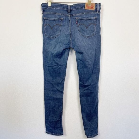 Levis 711 Skinny Jeans Medium Wash Denim Womens Slim Fit Stretch Size 30 - Picture 5 of 11